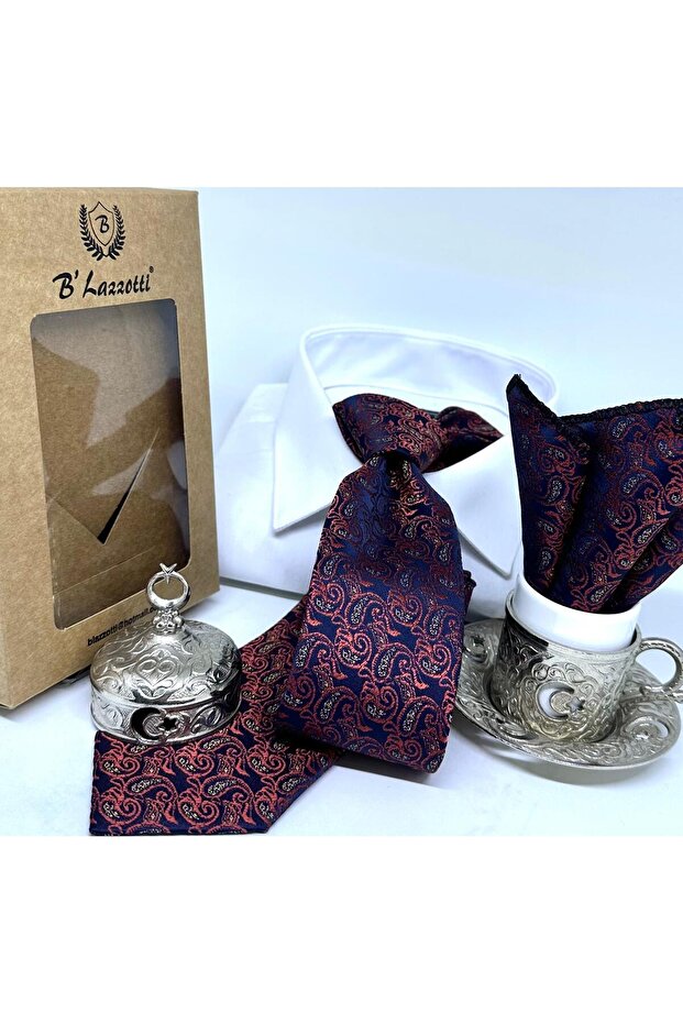 Dokuma Mendilli Kravat - 2