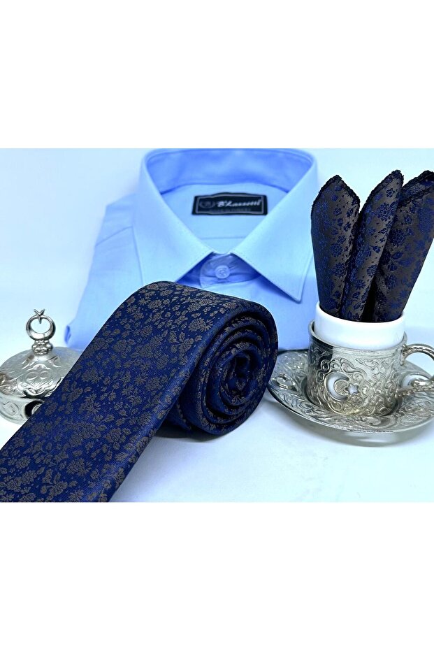 Dokuma Mendilli Kravat - 4