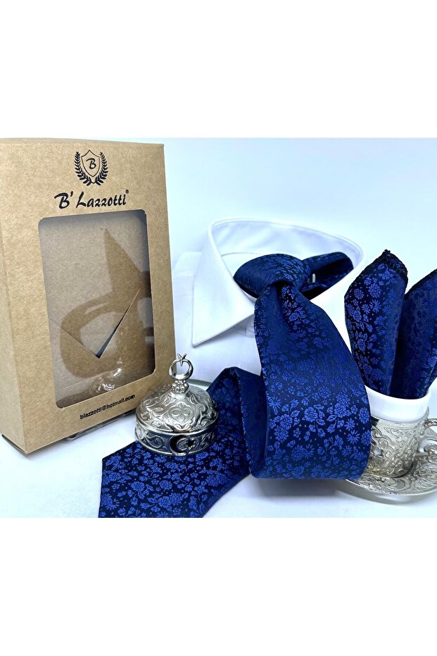 Dokuma Mendilli Kravat - 1