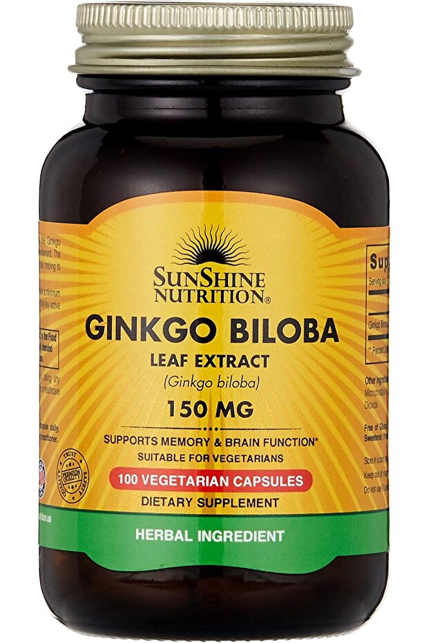 Ginkgo Biloba Leaf Extract 150 Mg - 100 Capsules