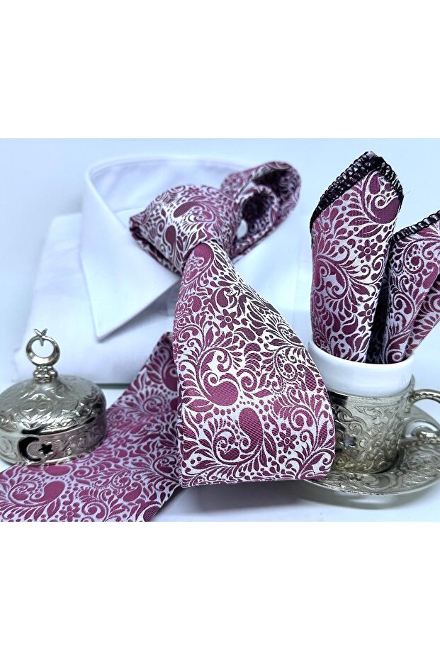 Dokuma Mendilli Kravat - 4