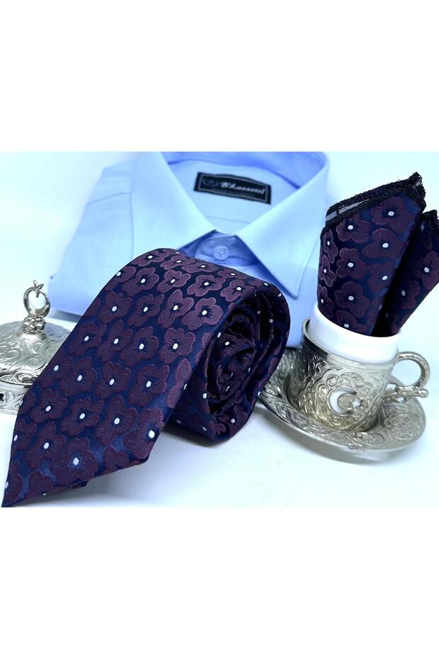 Dokuma Mendilli Kravat - 4