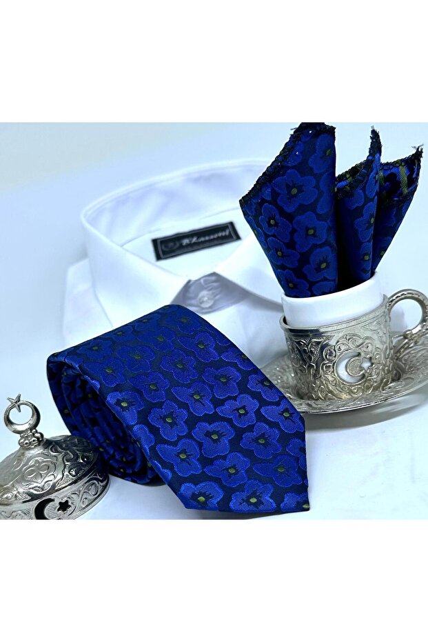 Dokuma Mendilli Kravat - 5