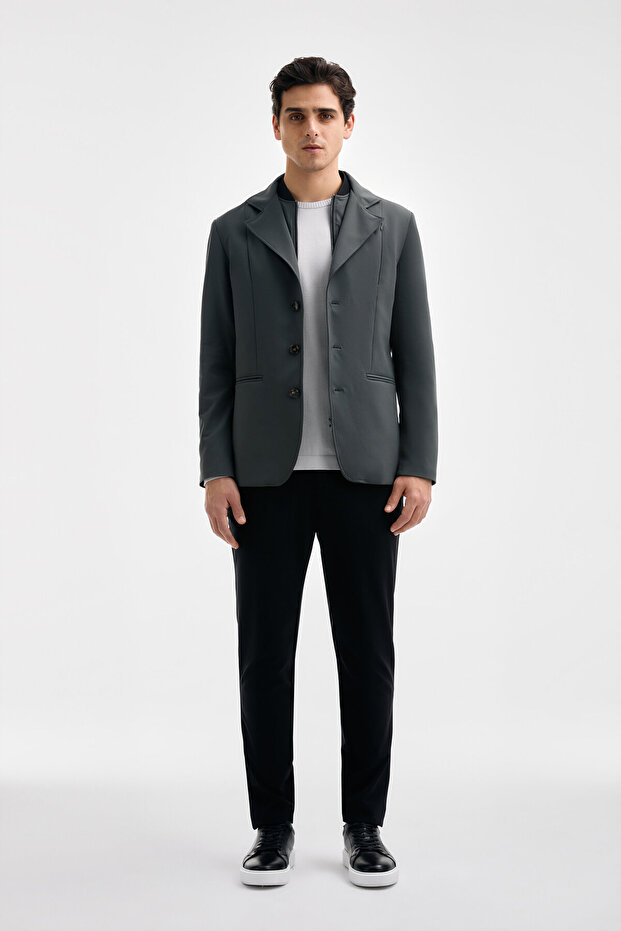 YEŞİL DÜĞMELİ CEKET - 5