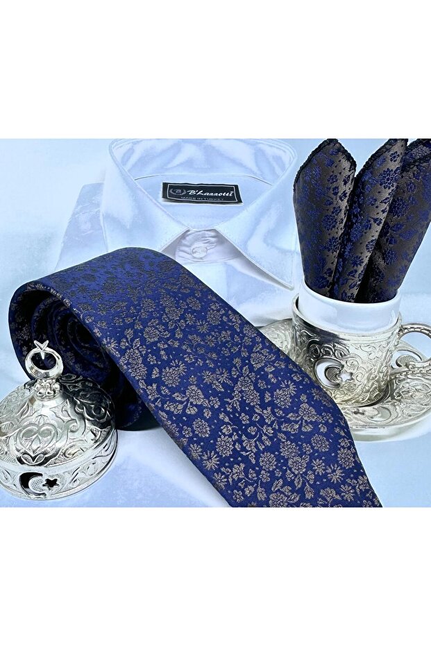 Dokuma Mendilli Kravat - 3