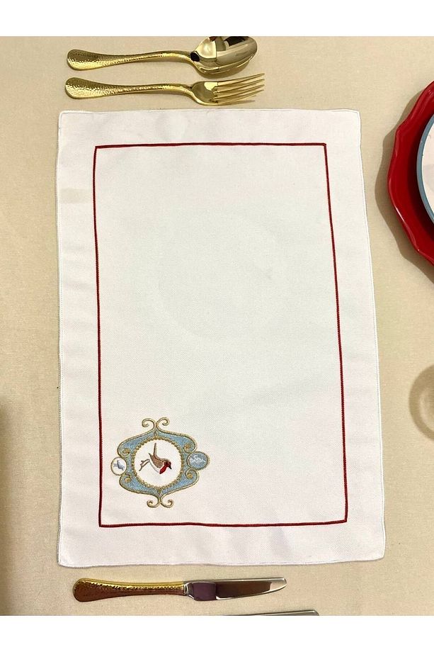 2 Adet Pip Studio Desenli Dekoratif Nakışlı Amerikan Servisi Seti - 5
