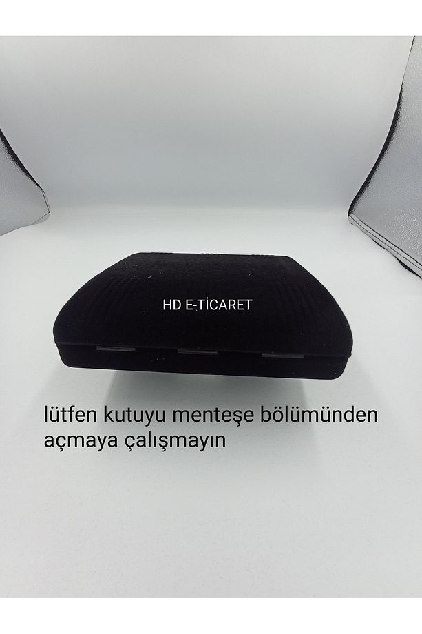 Bombeli Set Kutusu Siyah Kadife Gerdanlık Kutusu 1 Adet - 8