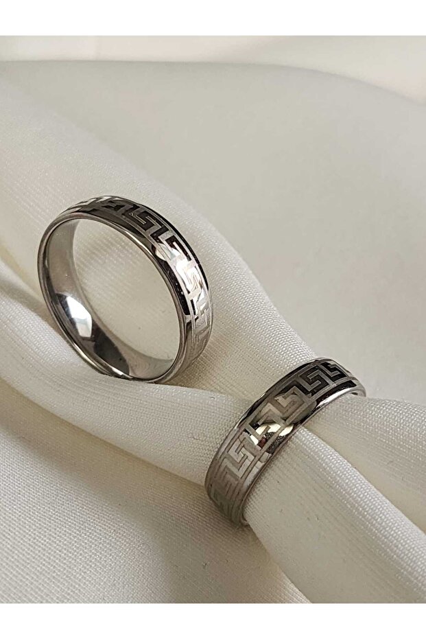 Steel Ring Wedding Ring Silver Model Unisex Stainless Water Resistant