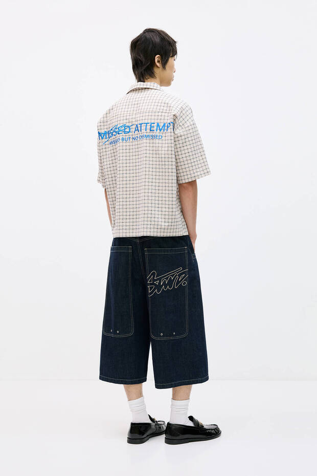 İşlemeli kısa kollu gömlek - 4