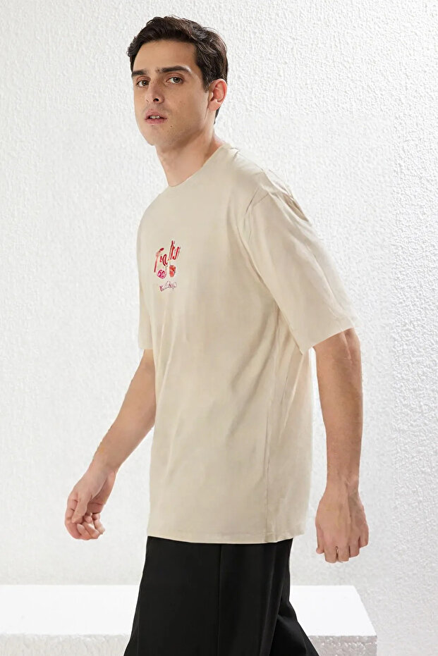 Taş Unisex Oversize/Geniş Kesim Istakoz Baskılı T-Shirt TMNSS25TS00051 - 2