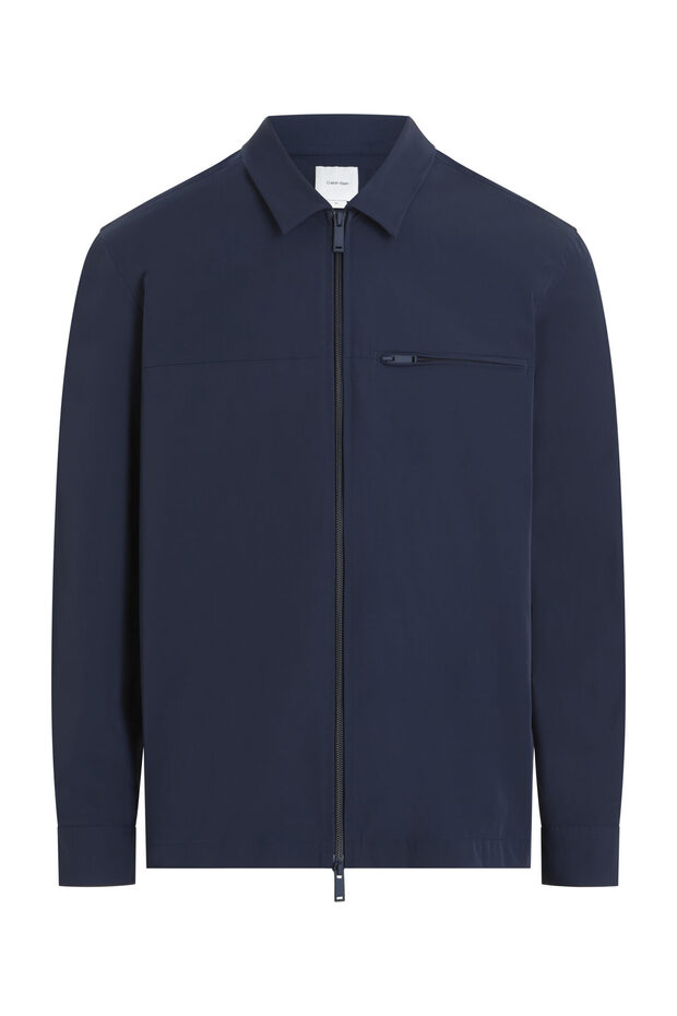 NYLON STRETCH TECH ZIP OVERSHIRT - 1