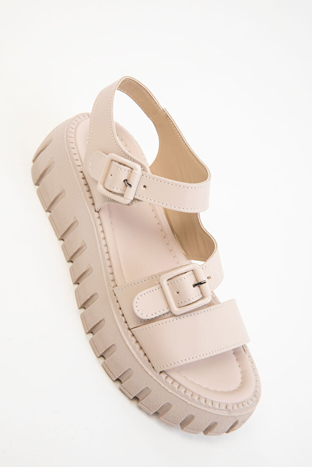Beige Damensandalen 18107 - 4