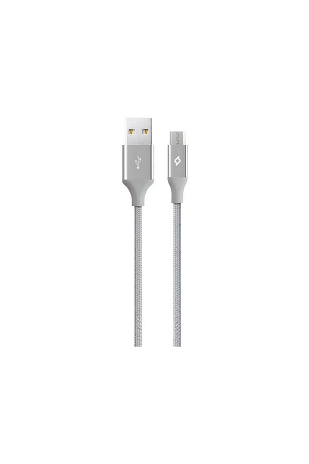 AlumiCable Micro USB Şarj Kablosu Gümüş - 1