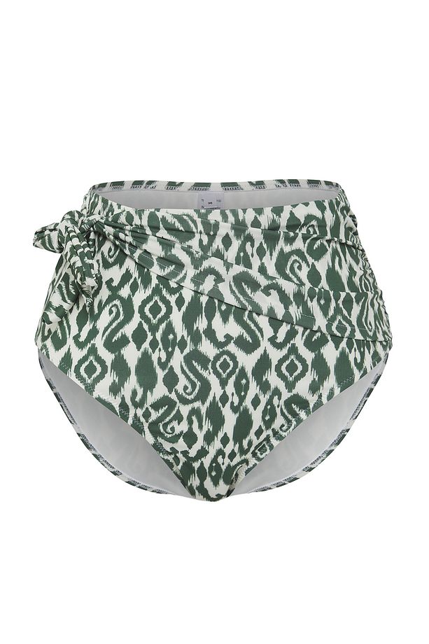 Etnik Desenli Bağlamalı Yüksek Bel Hipster Core Bikini Altı TBESS24BA00133 - 5
