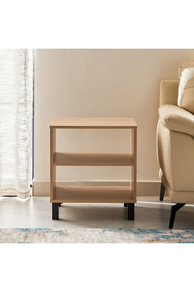 طاولة جانبية مع رف من ادموند - 3