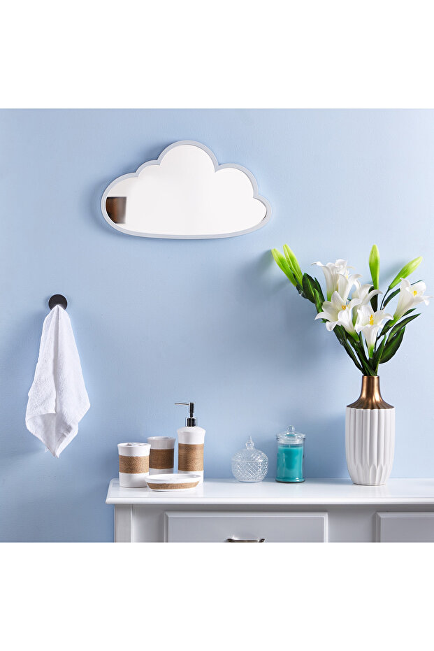 طقم إكسسوارات حمام من السيراميك مكون من 4 قطع من خيوط الجوت - 4