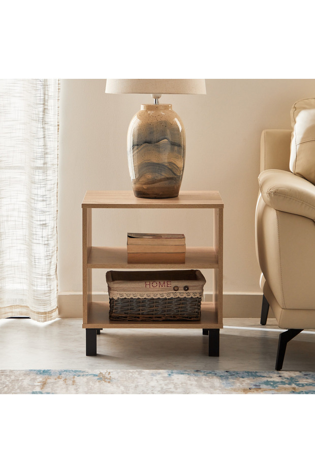 طاولة جانبية مع رف من ادموند - 2