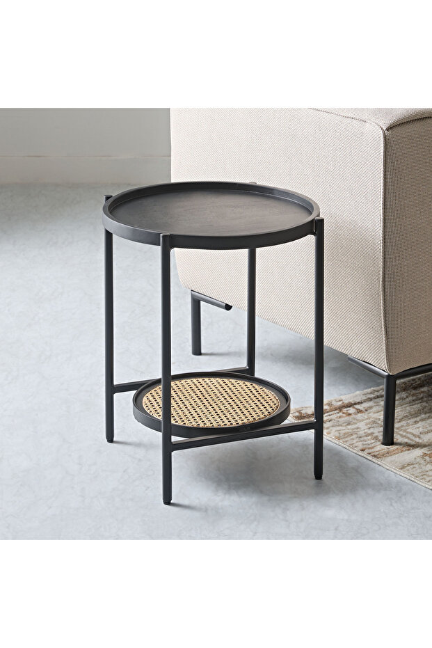 طاولة جانبية من خشب الروطان والخشب الصلب من فيندرا إينا - 2