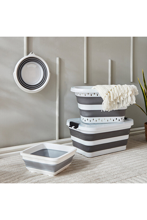 Homz Collapsible Space Saving Rect Basket 9 Ltr - 5