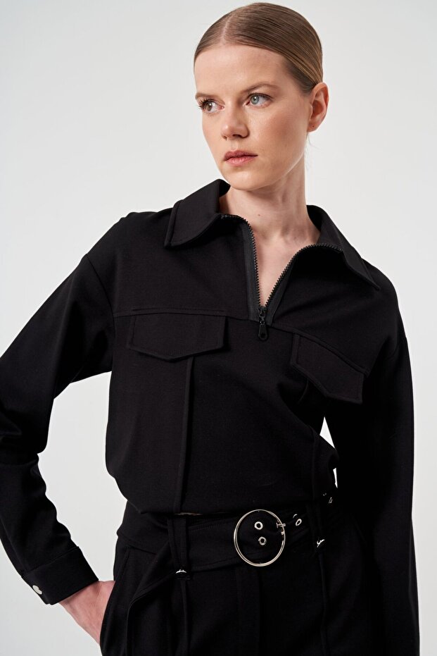 Fermuar Yaka Ceket - 2