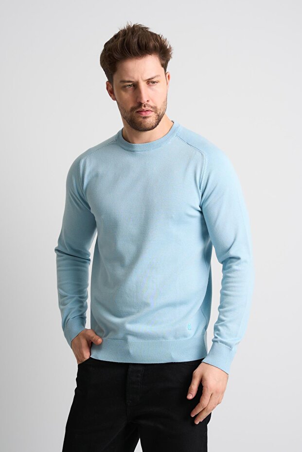 Crew Neck Basic Knitwear Sweater - 2
