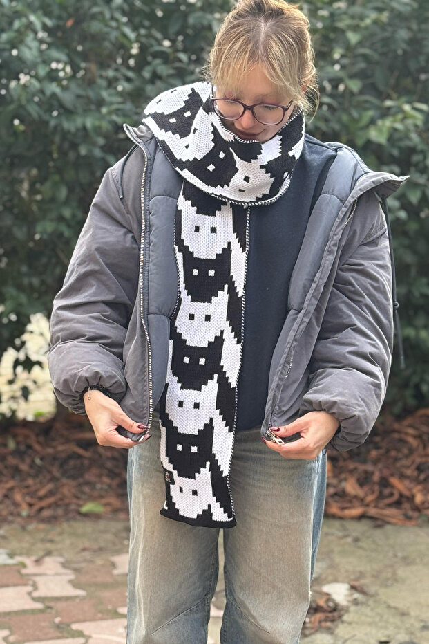 Pixel Kedili Atkı - 1