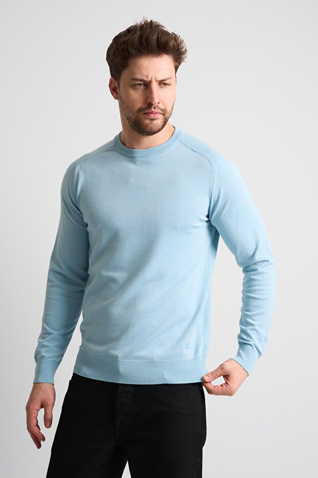 Crew Neck Basic Knitwear Sweater - 6