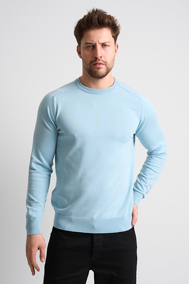 Crew Neck Basic Knitwear Sweater - 5