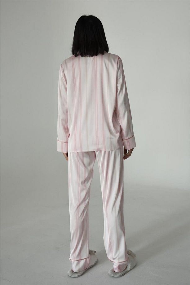 Sogni Lineari Saten Uzun Pijama Takımı LDK09 - 2