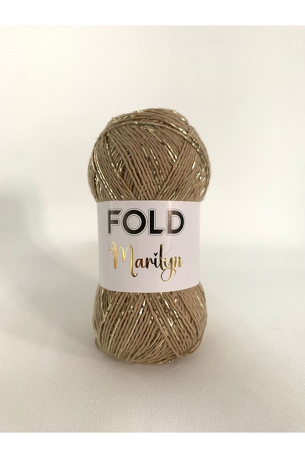 Marilyn Sütlü Kahve 1720 Simli Ip Örgü Ipi 100 gram 165 Metre - 1