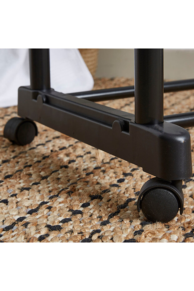 رف ملابس مزدوج من اللازورد مزود بعجلات - 4