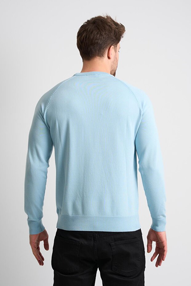 Crew Neck Basic Knitwear Sweater - 7