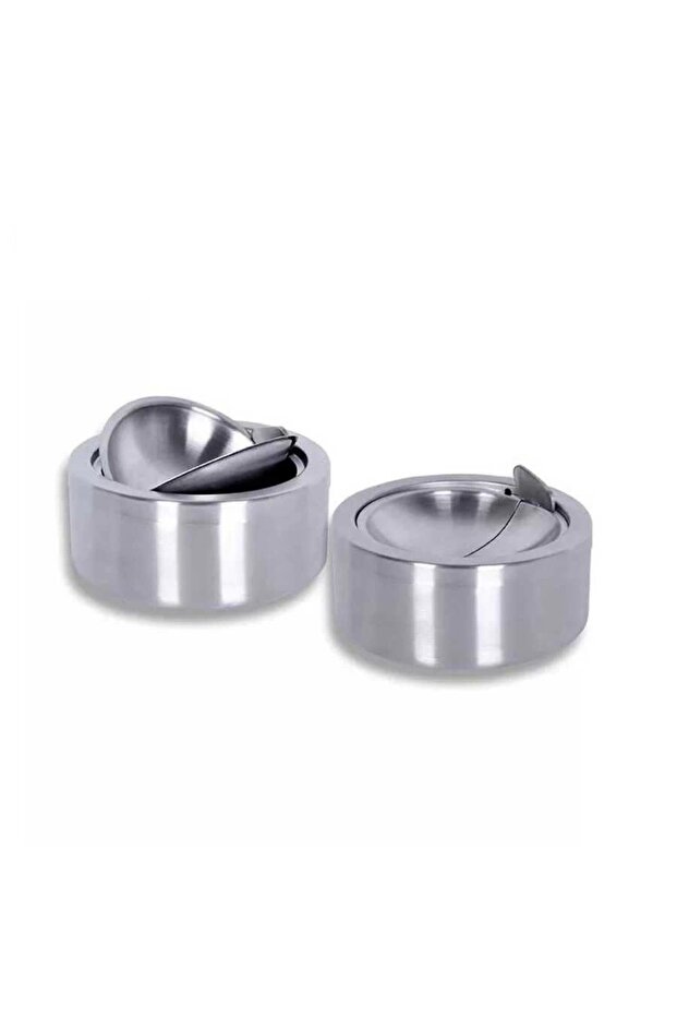 Stainless Steel Push Decor Ashtray 12 cm (Bk-12)
