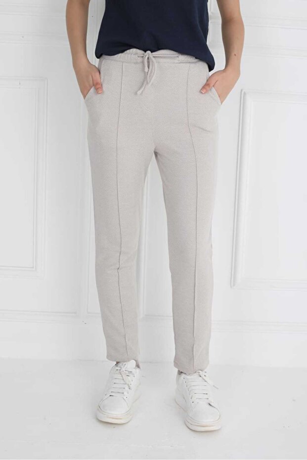 بنطال بنمط سلسلة السمك مع خط حديد - 2