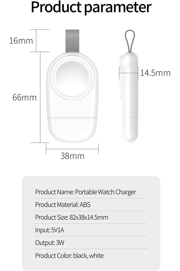 Apple Watch Type - C Şarjlı Taşınabilir Araç Manyetik Şarj Cihazı 10/9/8/7/6/5/4/3/2 ile Uyumlu - 3