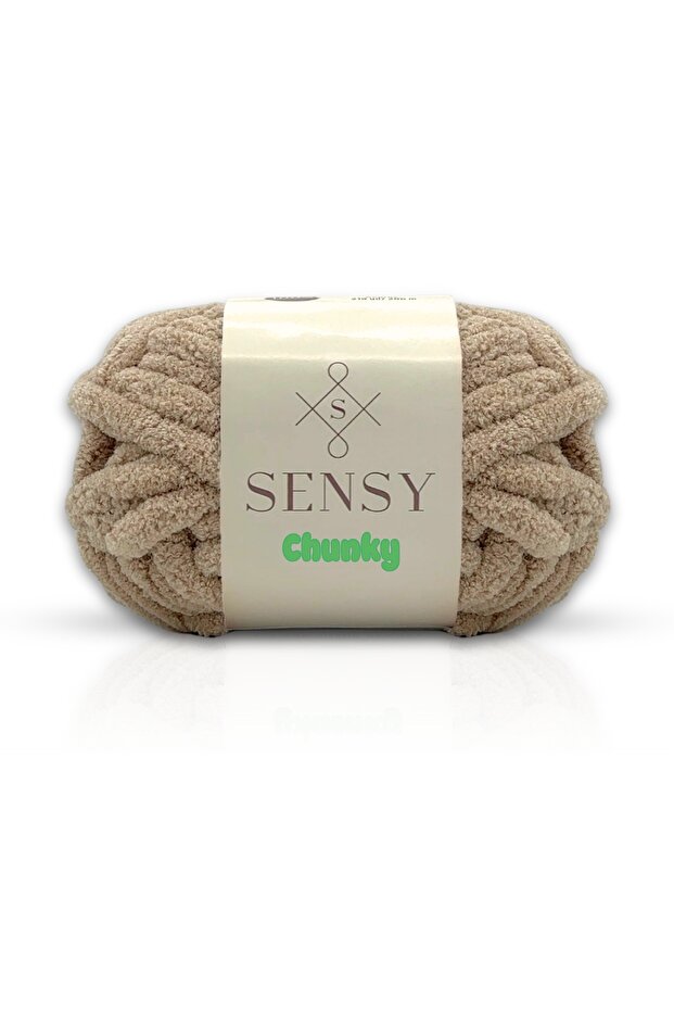 Chunky Hand Knitting Yarn 200 Gr Finger Knitting Yarn Blanket Yarn Milky Brown