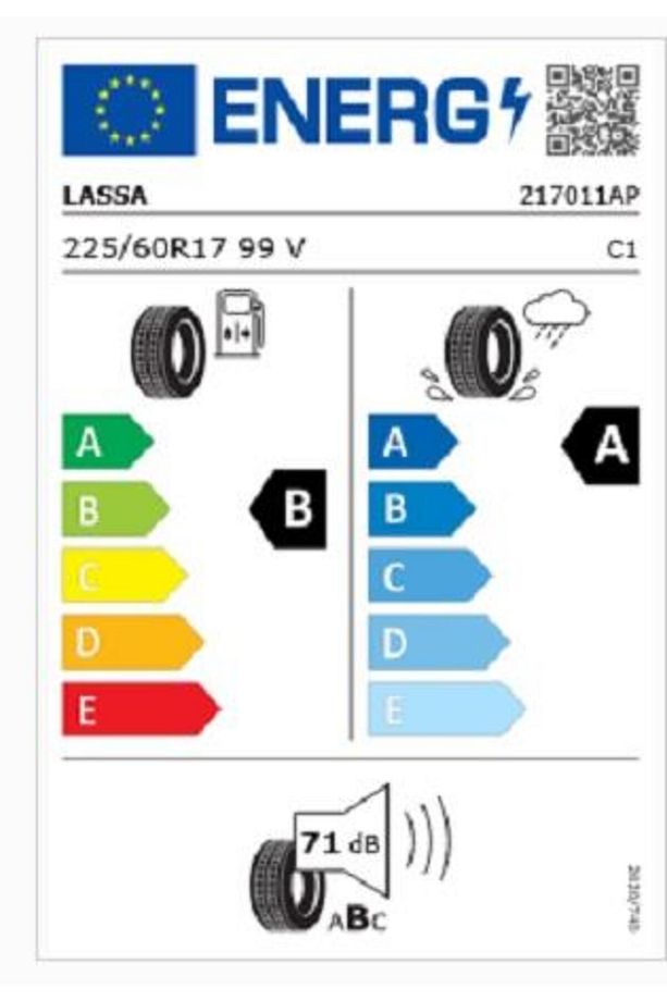 225/60R17 99V COMPETUS H/P 3 LASSA - 2