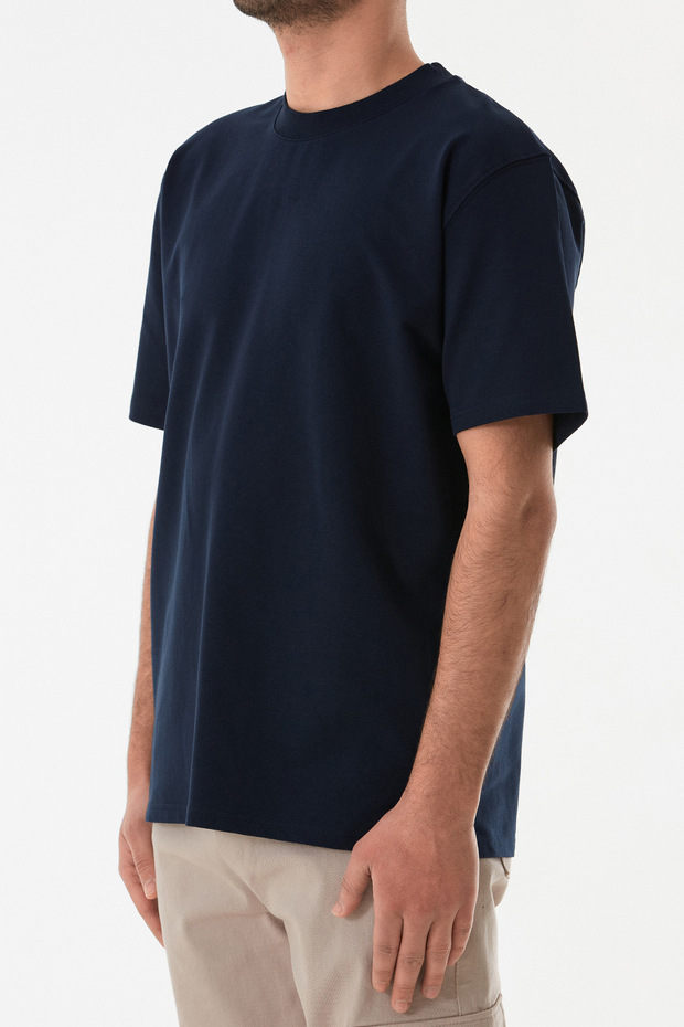 Basic Dik Yaka Tişört - 5