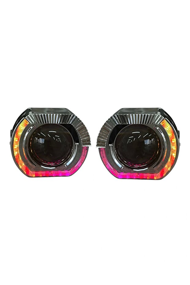 2.5 İNÇ DÜZ Bİ XENON MERCEK J MODEL PİXEL ANGELLİ KAPAK SET - 2