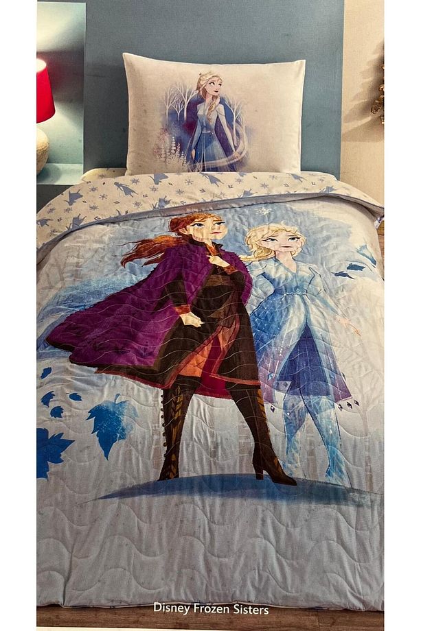 Taç DİSNEY FROZEN SİSTERS Tek Kişilik Pamuklu Complete Set - 1