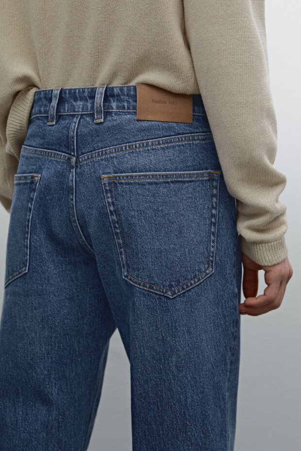 Pamuklu tapered fit jean - 5