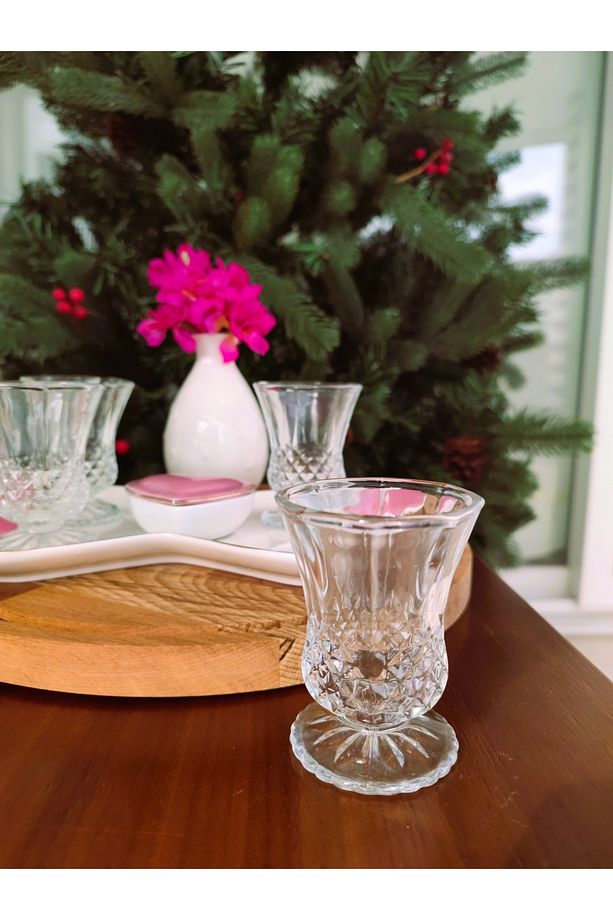 Audrey 4'lü Ayaklı Kahve Yanı Bardağı Seti 55 ml Klasik - 6