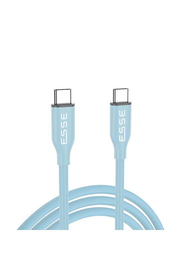 LOOP Silicone Type C to C Cable - 60W - Sky Blue - 1.2M