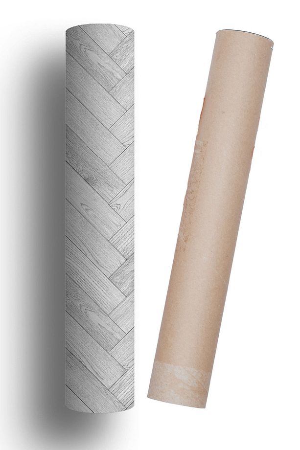 Yer Kaplama Folyosu Kendinden Yapışkanlı Laminasyonlu Balıksırtı Ahşap Parke Desen 60cm X 100cm - 3