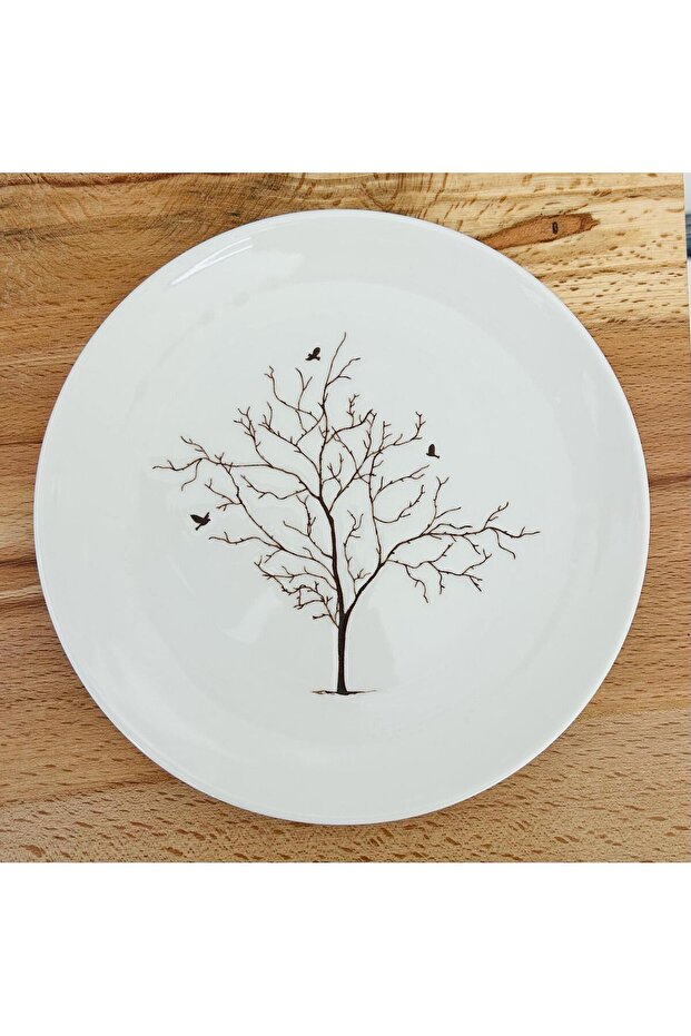 Porcelain Cake Plate 100% Porcelain Dessert Plate Breakfast (Piece of 2)