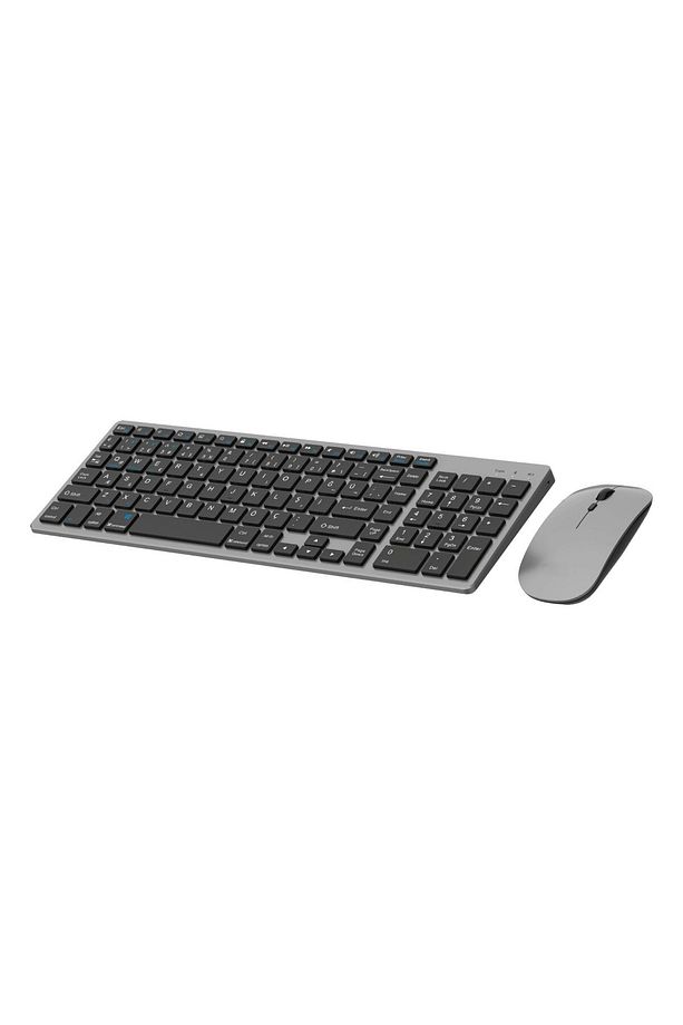 Kablosuz Bluetooth Bağlantılı Taşınabilir Şarjlı Tablet iPad PC Tablet Bilgisayar Klavye Mouse Set - 3