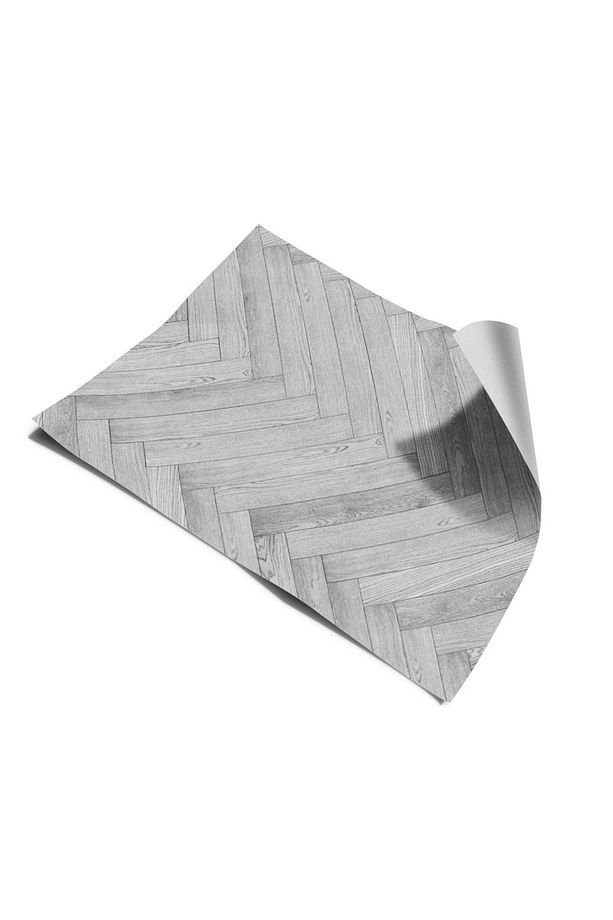 Yer Kaplama Folyosu Kendinden Yapışkanlı Laminasyonlu Balıksırtı Ahşap Parke Desen 60cm X 100cm - 4