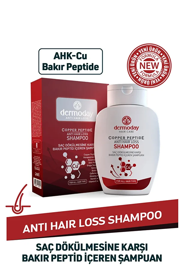 Saç Dökülmesine Karşı Bakır Peptid İçeren Şampuan RED 300 ml - 1