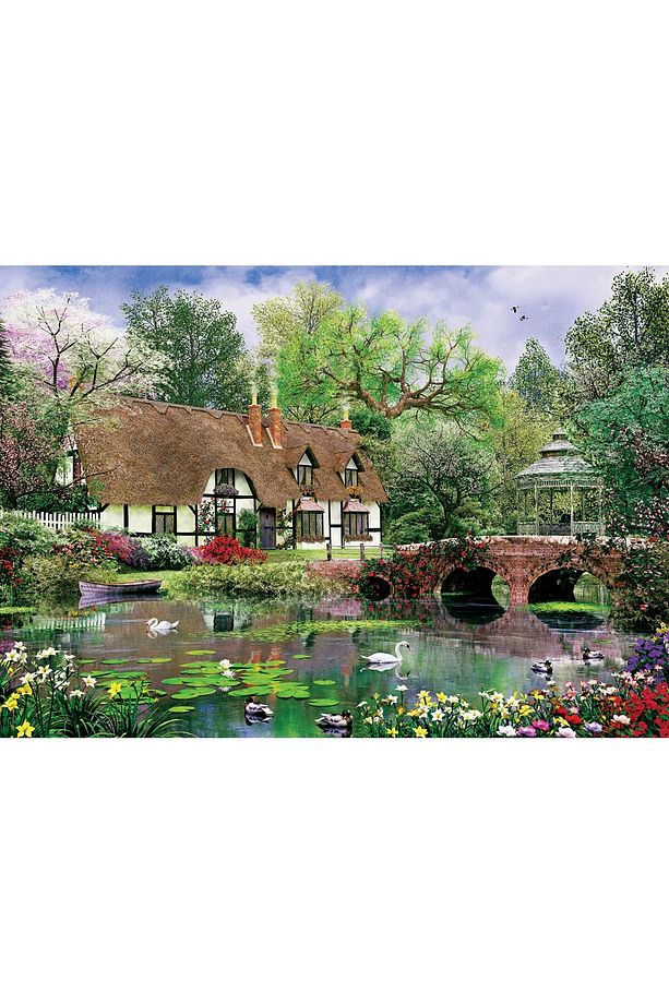 Nilüfer Çiçekleri 1000 Parça Puzzle - 1