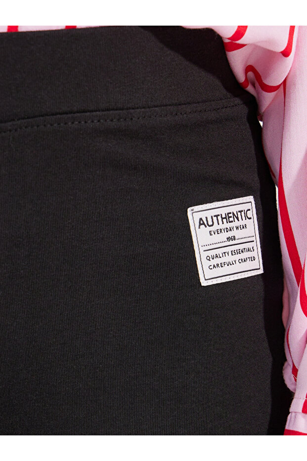 Patch Detail Flared Leggings - 3